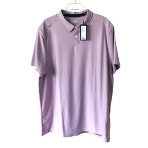 NWT Rhone Commuter Performance Polo Men 2XL Golf Shirt Red Striped #101593  $98